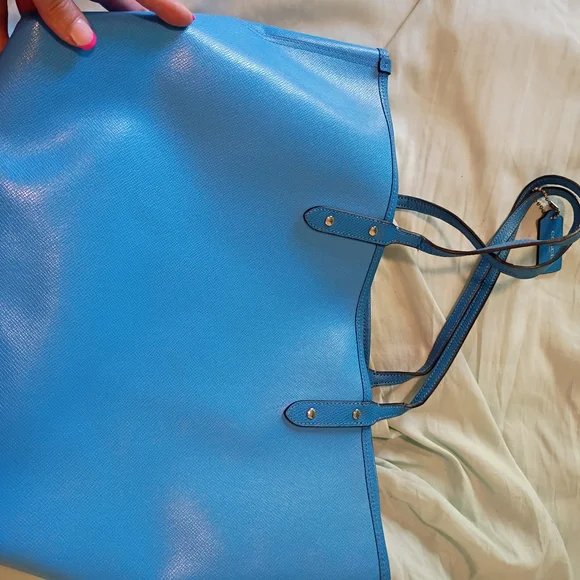 Coach Reversible Tote Vibrant BlueTo Soft Black&Gray NWOT Perfect 2in1 Bag - Picture 15 of 16